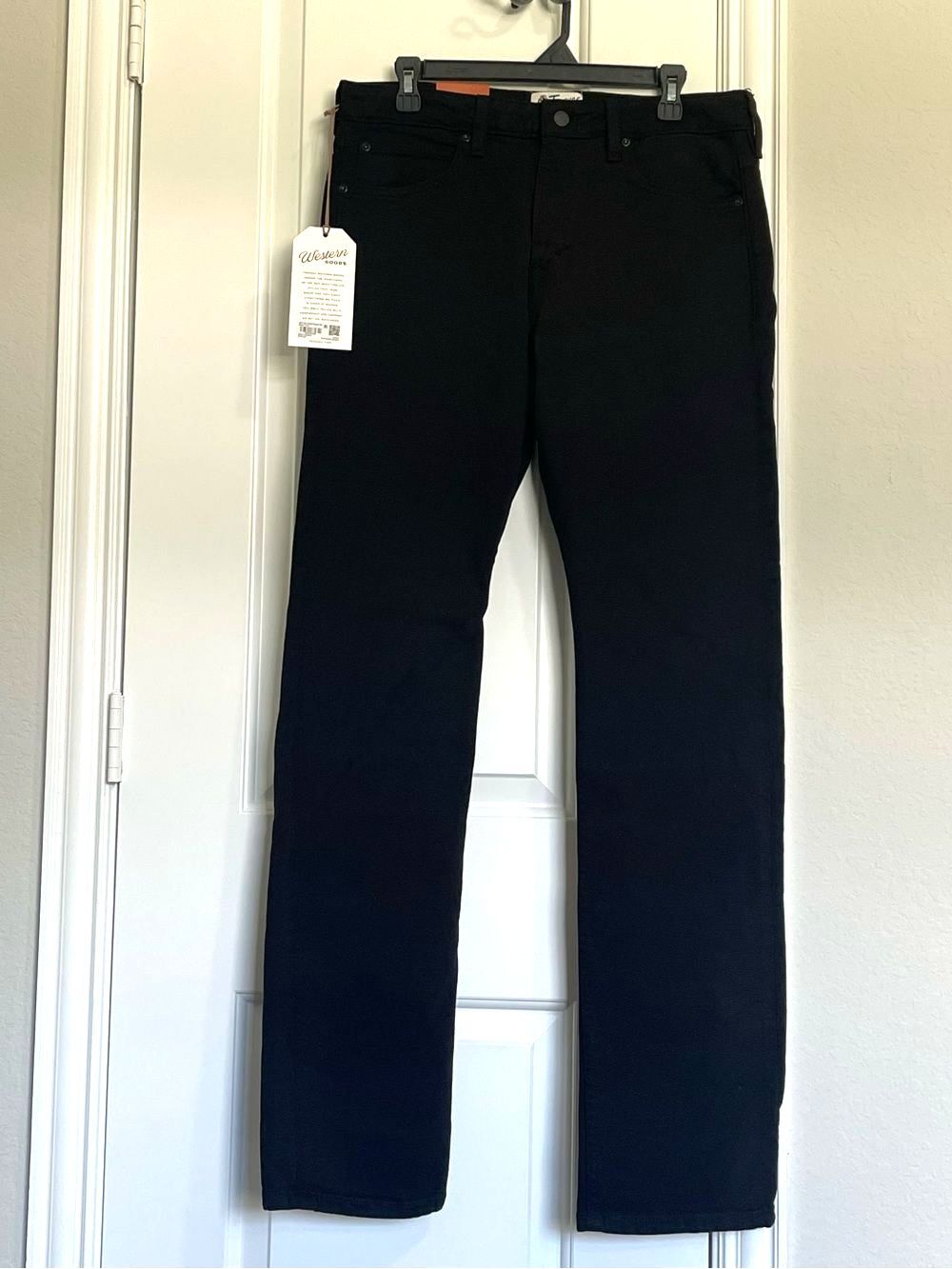 Tecovas Men's Slim Straight Stretch Twill Jeans Black NWT 32x34